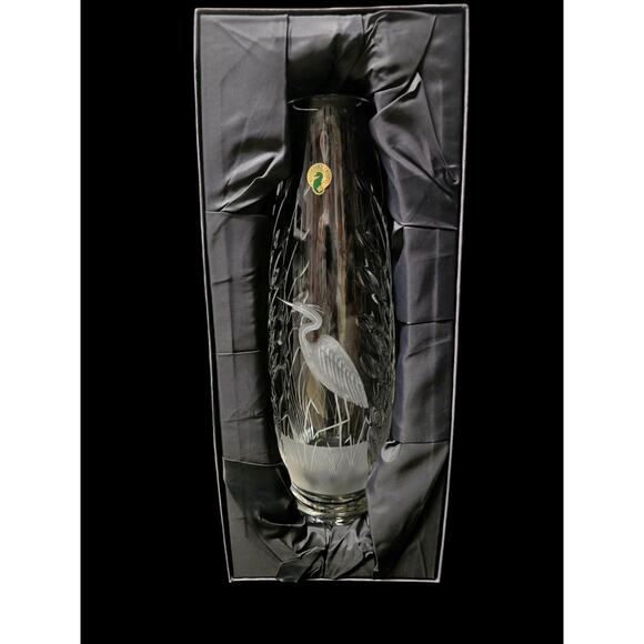 Michael Morrissey for Waterford, Egret in the Reeds Crystal Vase | 305 of 2500 - Picture 2 of 10